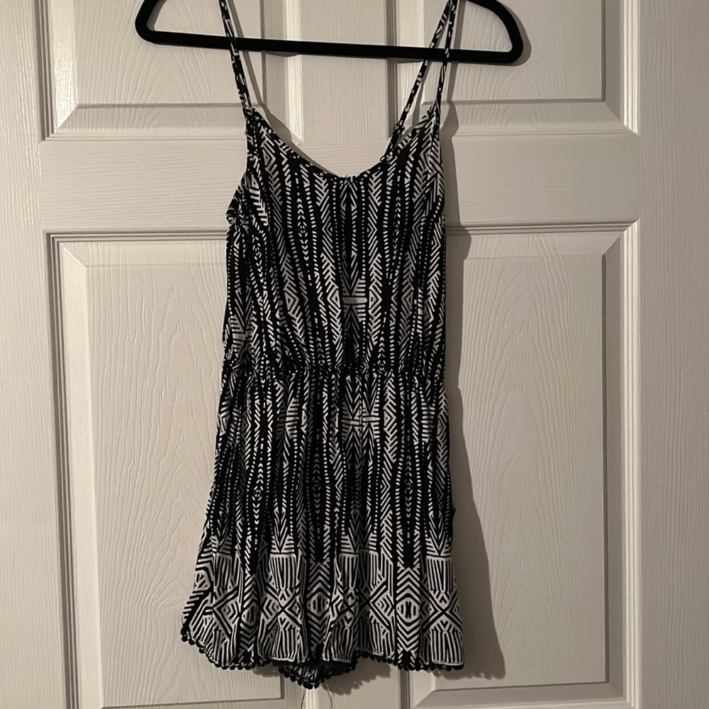 Small black and white romper
